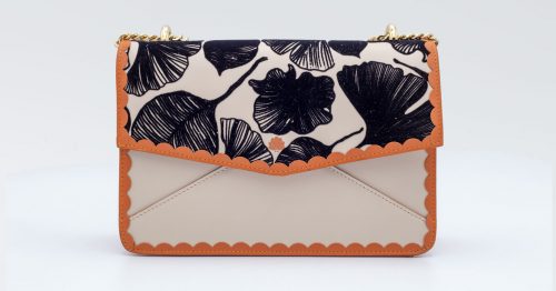 Borsa fatta a mano Collezione Priscilla - Delphina Burrò - GINKGO LEAVES