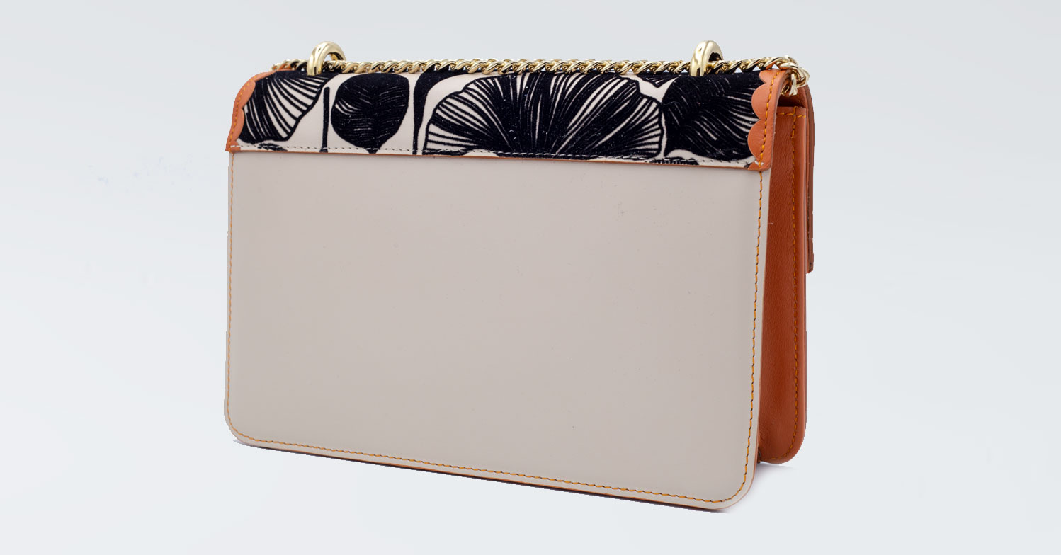 Borsa fatta a mano Collezione Priscilla - Delphina Burrò - GINKGO LEAVES