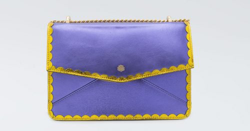 Borsa fatta a mano Collezione Priscilla - Delphina Burrò - PURPLE SHIMMER