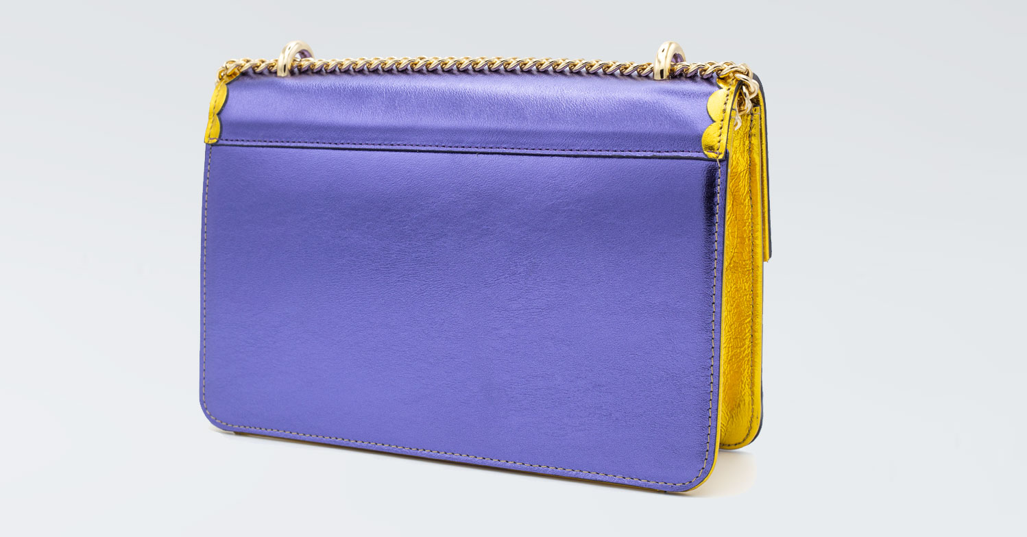 Borsa fatta a mano Collezione Priscilla - Delphina Burrò - PURPLE SHIMMER